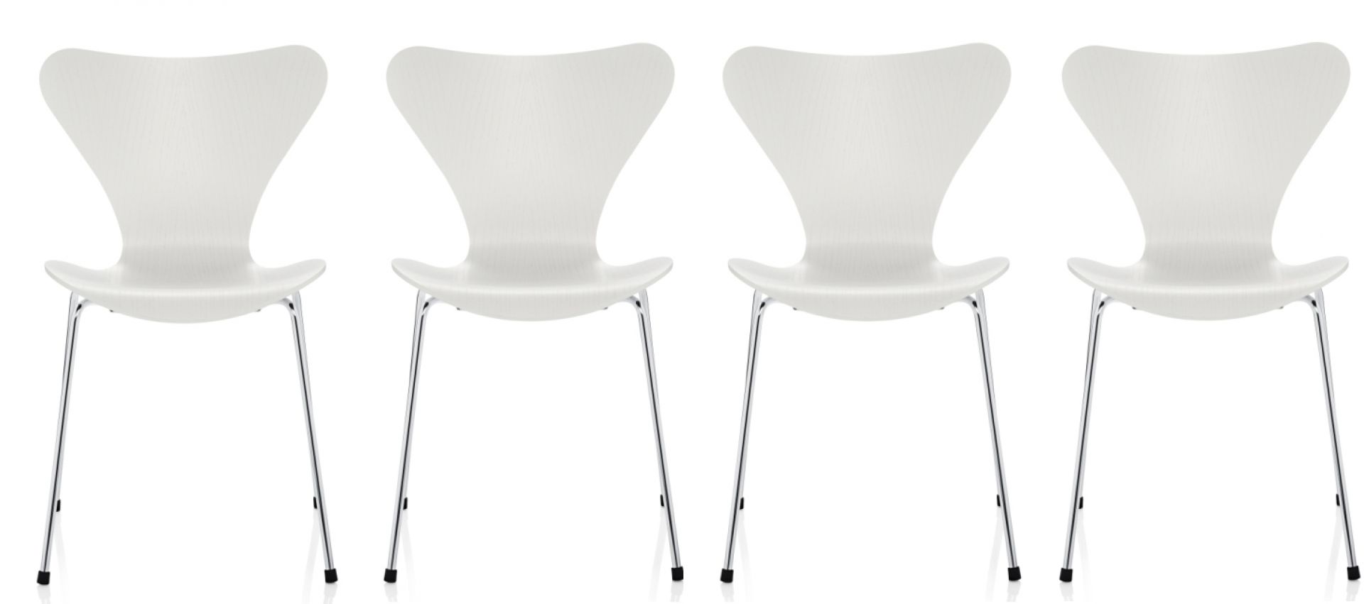 Sevens / Series 3107 Ash chair 4-er Set Fritz Hansen